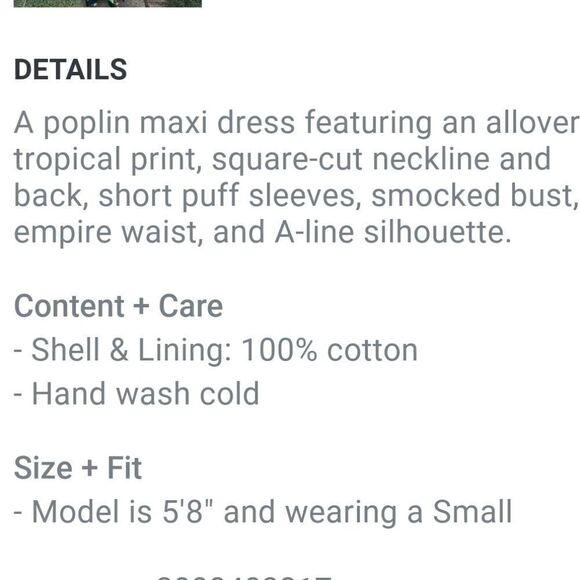 Forever 21 ,Tropican Print Cotton  Maxi Dress - Picture 6 of 7